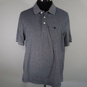 Palm Beach Polo Shirt Mens Large Golf Classic Fit Casual Knit‎ Blue Short Sleeve